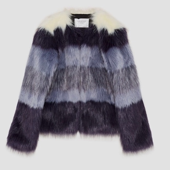 zara grey fur jacket